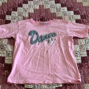 Pink dance t-shirt for girls, 10/12